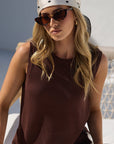 AMONG THE BRAVE SALUTE RELAXED SLEEVELESS KNIT TANK TOP
