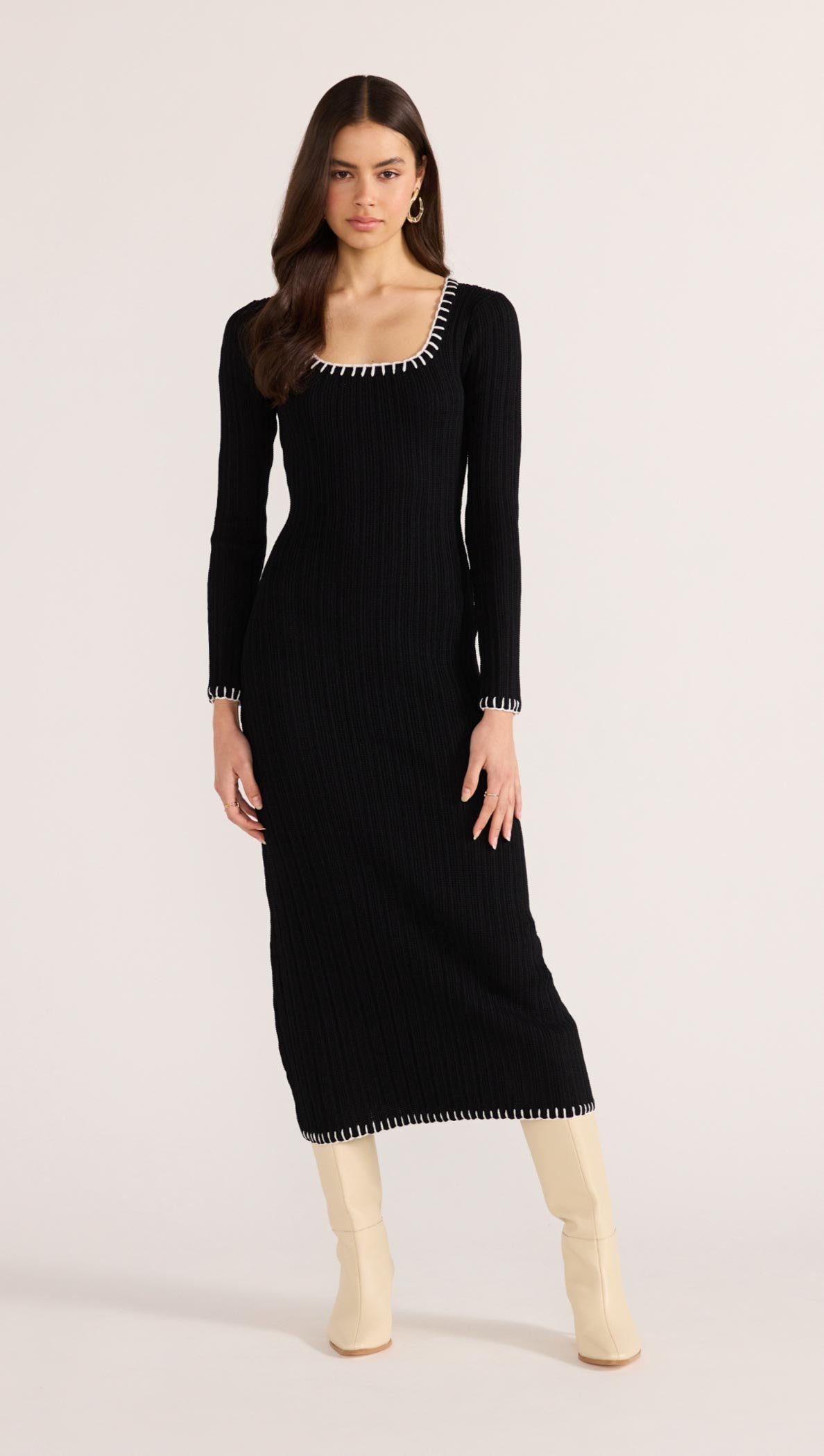 MINK PINK SANA BLANKET STITCH KNIT DRESS Boutique on Main Street MINK PINK SANA BLANKET STITCH KNIT DRESS Boutique on Main Street