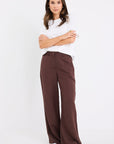 RE:UNION SHELTER LINEN VISCOSE FLAT FRONT WIDE PANTS