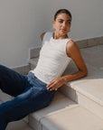 AMONG THE BRAVE UNTAMED LACE SLEEVELESS BOATNECK TOP