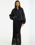 BLAK SOFTLY SPOKEN SKIRT