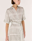STAPLE THE LABEL SIPHON MIDI SHIRTDRESS