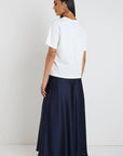 BY ROSA PRESERVE FLOATY SATIN BIAS MAXI SKIRT