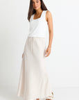 AMONG THE BRAVE SUMMIT TIE WAIST BIAS SKIRT