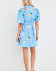 AMONG THE BRAVE SUNDOWN HOLIDAY PUFF SHORT SLEEVE MIN SHIRT DRESS