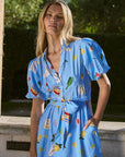 AMONG THE BRAVE SUNDOWN HOLIDAY PUFF SHORT SLEEVE MIN SHIRT DRESS