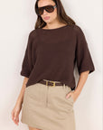 RE:UNION ALIGNMENT LINEN MINI SKORT