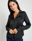 STORIES BE TOLD SYMPHONY SATIN LS SLINKY SHIRT