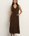 RE:UNION TOUR V NECK MIDI VEST DRESS