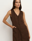 RE:UNION TOUR V NECK MIDI VEST DRESS