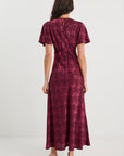 GEORGIA ZOE TRAM JACQUARD BIAS FLARED MAXI DRESS