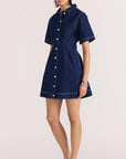 STAPLE THE LABEL AUGUSTA DENIM MINI DRESS