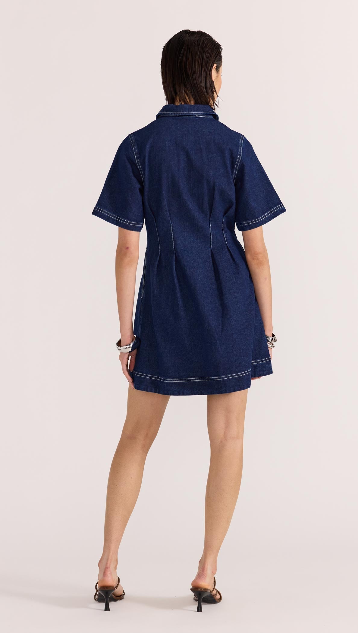 white christmas dresses Augusta Denim Mini Dress main image 1
