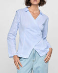 STAPLE THE LABEL AYRA STRIPE WRAP TOP