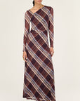 STAPLE THE LABEL ARLES MESH MIDI LONG SLEEVE DRESS