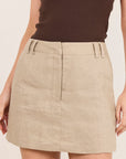 RE:UNION ALIGNMENT LINEN MINI SKORT