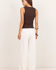 REUNION WELLNESS LINEN PULL ON WIDE LEG PANTS