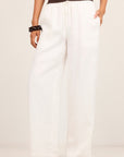 REUNION WELLNESS LINEN PULL ON WIDE LEG PANTS