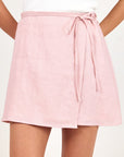 RE:UNION SLOOP LINEN WRAP SKIRT