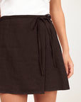 RE:UNION SLOOP LINEN WRAP SKIRT