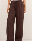 REUNION WELLNESS LINEN PULL ON WIDE LEG PANTS