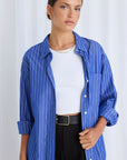 STORIES BE TOLD YOU GOT THIS STRIPED OVERSIZED SHIRT