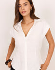 RE:UNION VILLAGER LINEN TIE BACK SHORT SLEEVE SHIRT