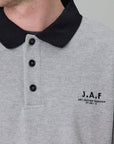 JUST ANOTHER FISHERMAN WAFFLE SEAWAY POLO - GREY MARLE