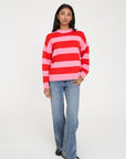 HUFFER KENZIE STRIPE KNIT CREW