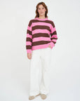 HUFFER KENZIE STRIPE KNIT CREW