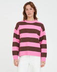 HUFFER KENZIE STRIPE KNIT CREW