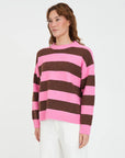 HUFFER KENZIE STRIPE KNIT CREW