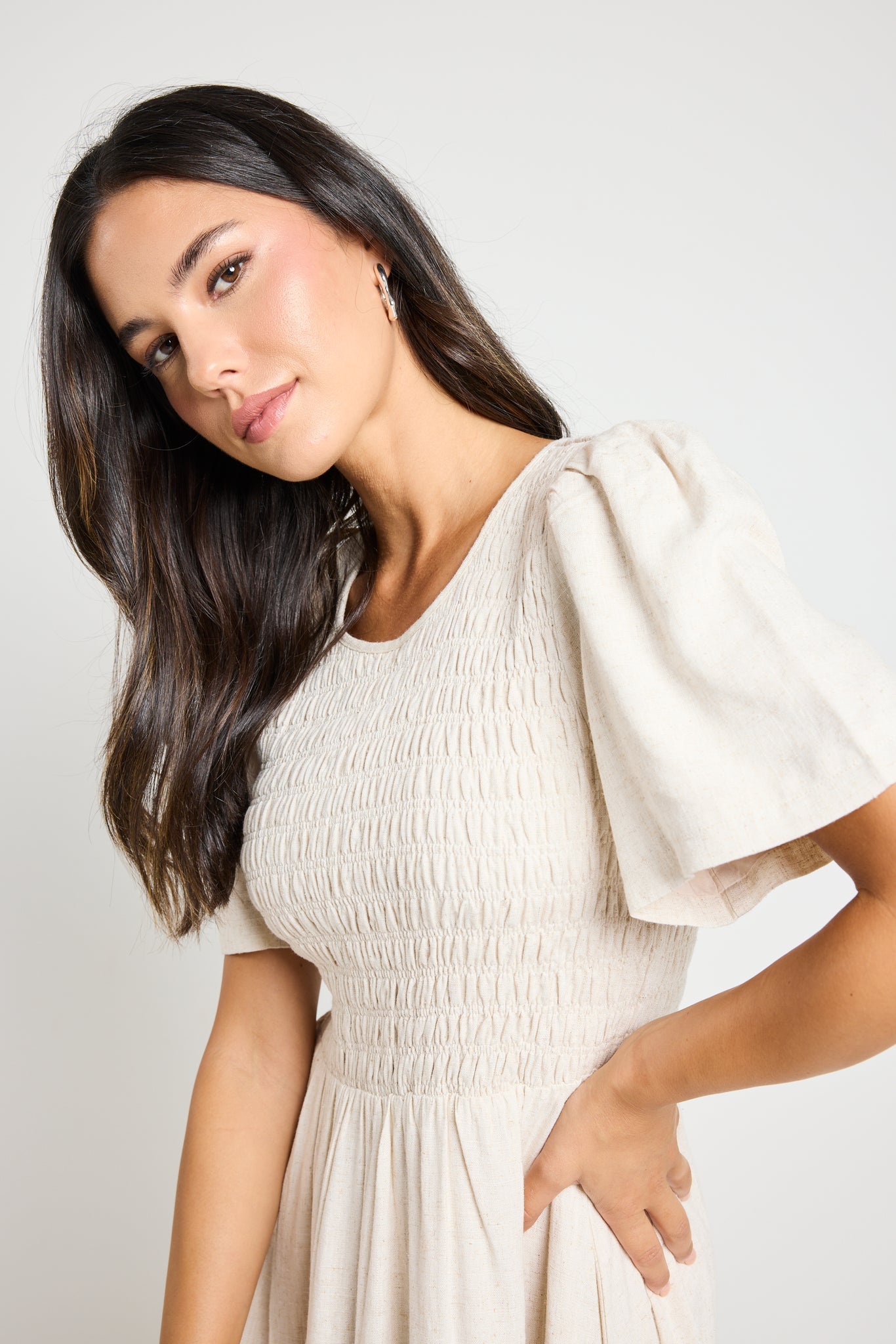 RE:UNION WREN SS SHIRRED BODICE MIDI DRESS – Boutique on Main Street