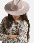 BRIXTON LYONS KNIT PACKABLE HAT - CHALK PINK