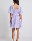 STORIES BE TOLD BEYOND PUFF SLEEVE TIERED MINI DRESS