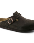 BIRKENSTOCK BOSTON SOFT FOOTBED SUEDE LEATHER - REGULAR - MOCHA