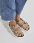 BIRKENSTOCK ARIZONA CHUNKY SUEDE - NARROW - WARM SAND