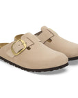 BIRKENSTOCK BOSTON BIG BUCKLE NUBUCK - REGULAR - SANDCASTLE