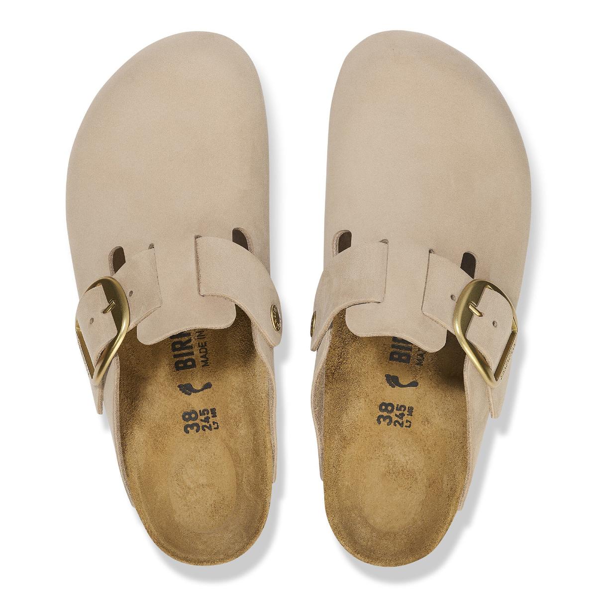 BIRKENSTOCK BOSTON BIG BUCKLE NUBUCK - REGULAR - SANDCASTLE