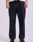 HUFFER BLOCK DENIM EMB PANT- INDIGO