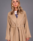 STORM CHIEF WOOL BELTED WRAP COAT