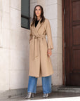 STORM CHIEF WOOL BELTED WRAP COAT