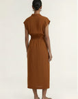 STAPLE THE LABEL SOLENE WRAP MIDI DRESS
