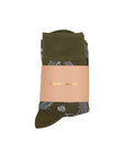 KAREN WALKER CAROUSEL SOCKS 2 PACK - GREEN MULTI