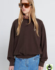 KAREN WALKER RUNAWAY GIRL ORGANIC COTTON CREWNECK SWEATSHIRT