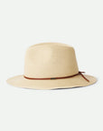 BRIXTON WESLEY STRAW PACKABLE FEDORA
