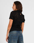 STORM HIGH NECK LACE TOP