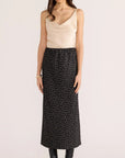 MINKPINK JEMMA POLA DOT BIAS MIDI SKIRT