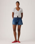 LEVIS CINCH MID-THIGH SHORT KISS GOODBYE
