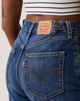 LEVIS CINCH MID-THIGH SHORT KISS GOODBYE